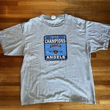 ANAHEIM ANGELS 2002 WORLD SERIES CHAMPIONS - MENS XL T-SHIRT / LEE SPORT