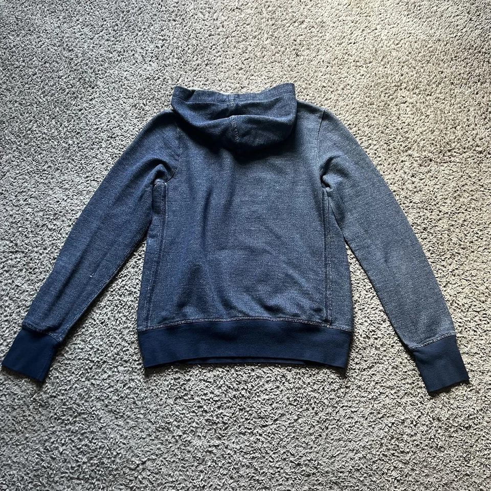 Suéter com capuz Y2K 2000s autoestima azul grande New York pulôver esportivo grunge - Imagem 4 de 4