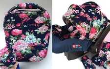 9pc Infant Car Seat Cover Canopy Headrest Blanket Hat Nursing Scarf 25JE06