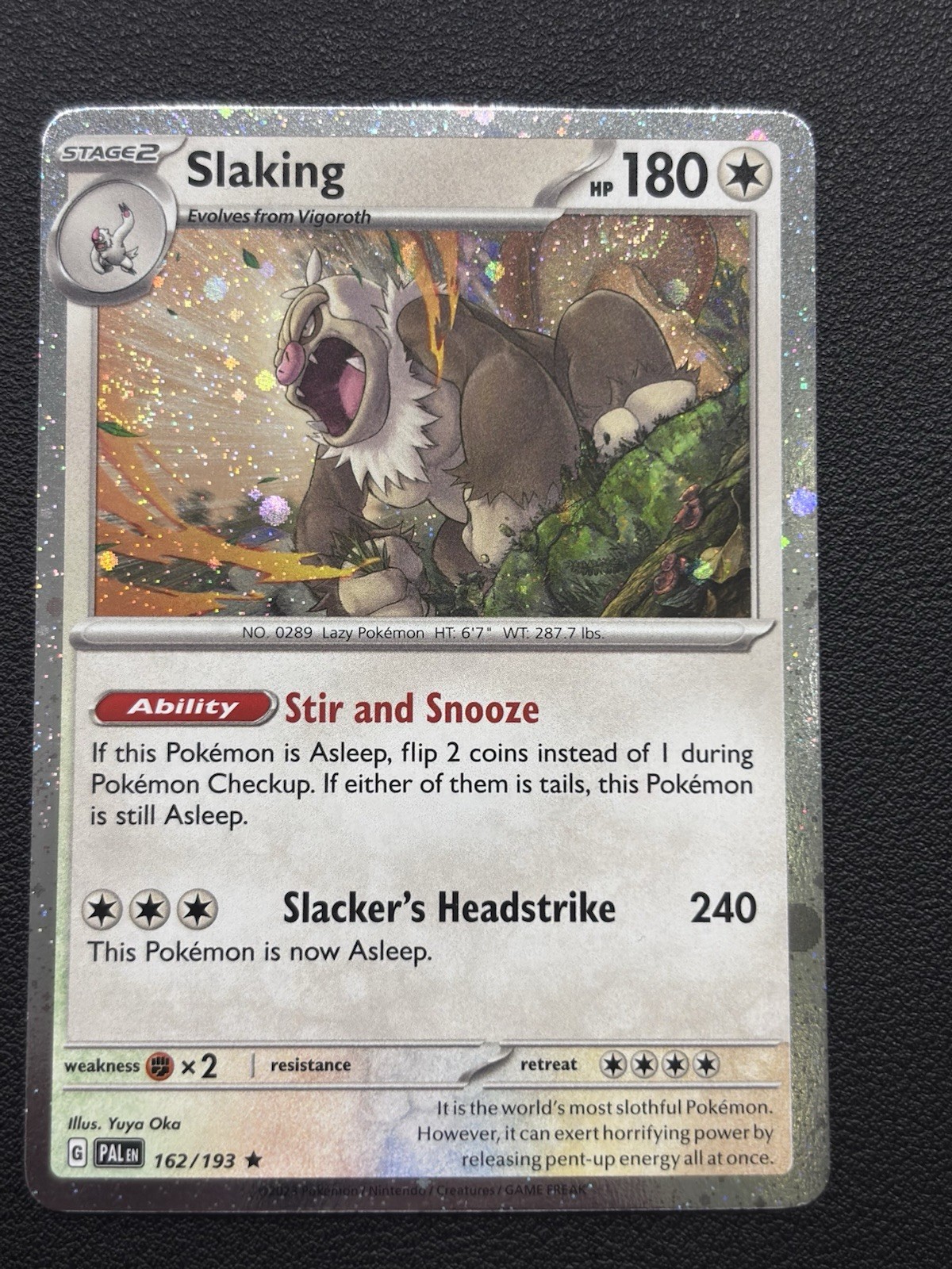 Pokemon Slaking 162/193 Cosmos Holo Exclusive Promo Card - x3 Triple SWIRL