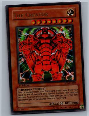 the creator yugioh card Yu-Gi-Oh! TCG The Creator #RDS-EN005 1st Edition CCG Rise of Destiny
