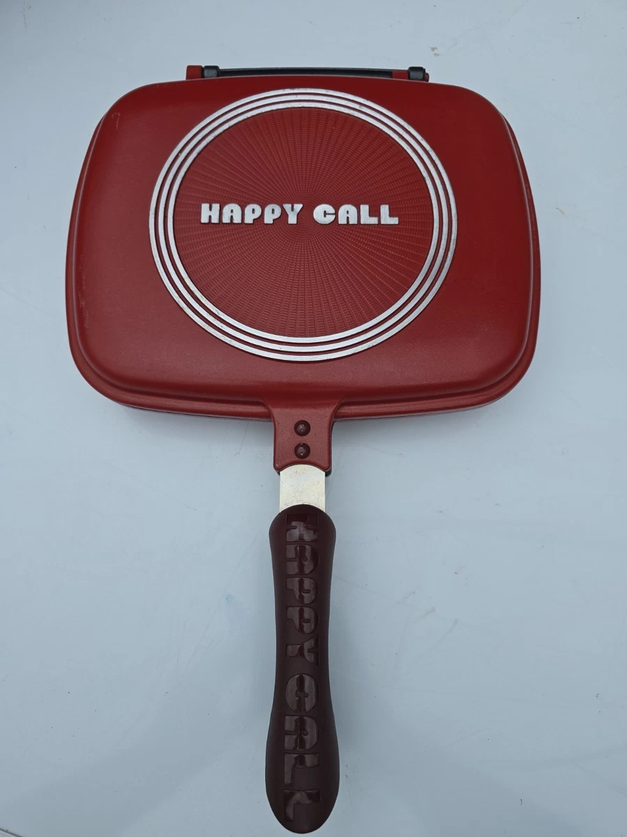 Parrilla antiadherente de doble cara Happy Call roja estándar tiene arañazos