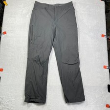 Eddie Bauer Fleece-Lined Pants Men's Gray Nylon Stretch Winter Outdoor - W32
