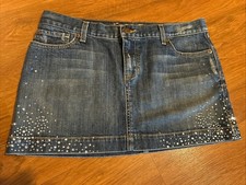 Vintage Abercrombie Ezra Fitch Denim Mini Skirt Y2K Size 29