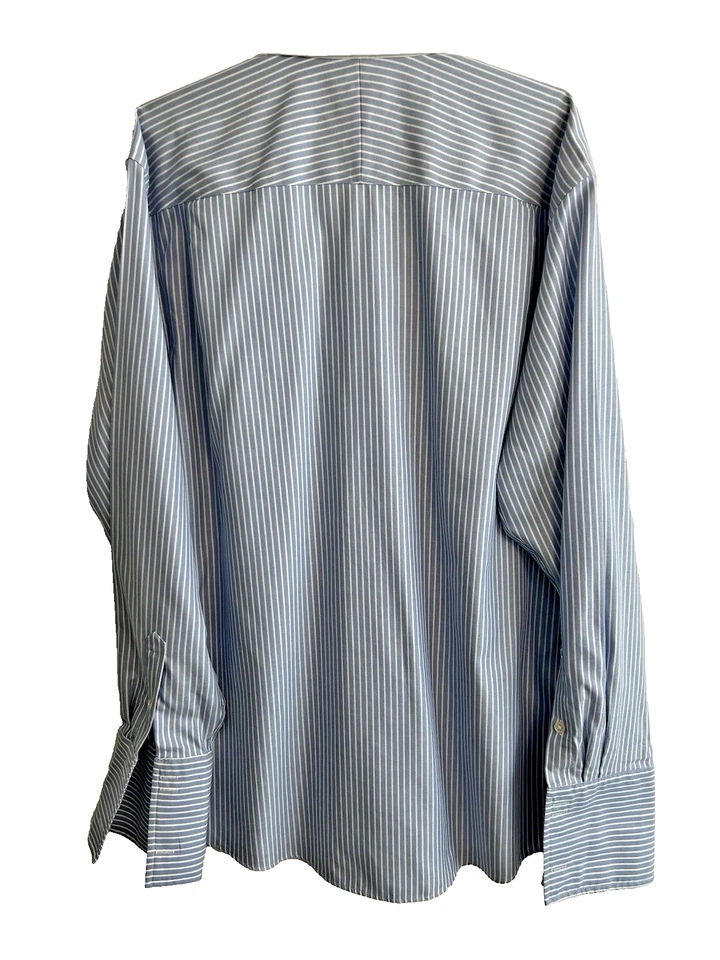 Tasso Elba Regular Fit No iron Men Size 16 1/2, 36-37 Long Sleeve Shirt Blue - Image 3 of 4