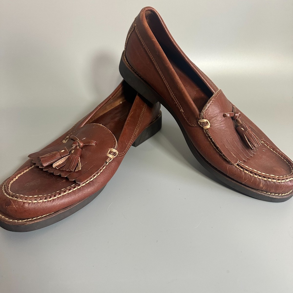 Polo by Ralph Lauren Tan Leather Tassel Kiltie Loafers Crockett & Jones × Polo Ralph Lauren × Vintage Kiltie  main image 4