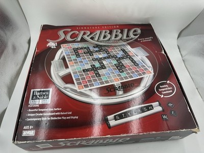   SCRABBLE SIGNATURE EDITION Glass Rotating Turntable Hasbro Barnes & Noble  