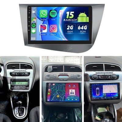 2G+64GB Für Seat Leon MK2 1P1 2005-2012 Carplay Autoradio Android 15.0 GPS NAVI