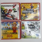 Nintendo 3DS 4 Game Bundle New Super Mario Bros Kart 7 Maker Chibi Robo In Box