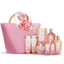 Spa Luxetique Bath Sets for Women Gift - 10pc Rose Spa Gift Set, Self Care Kit f