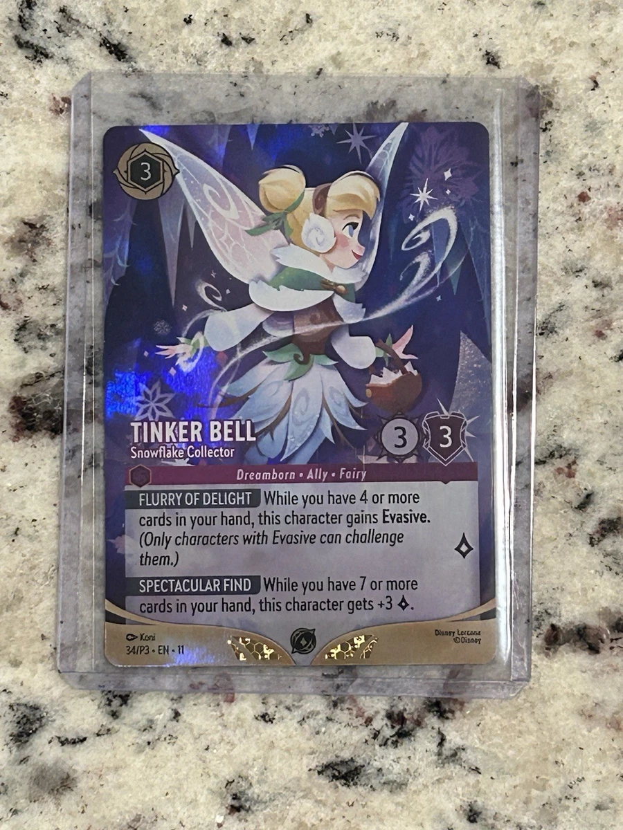 Tinker Bell-Snowflake Collector 34 Disney Lorcana Promo Cards for