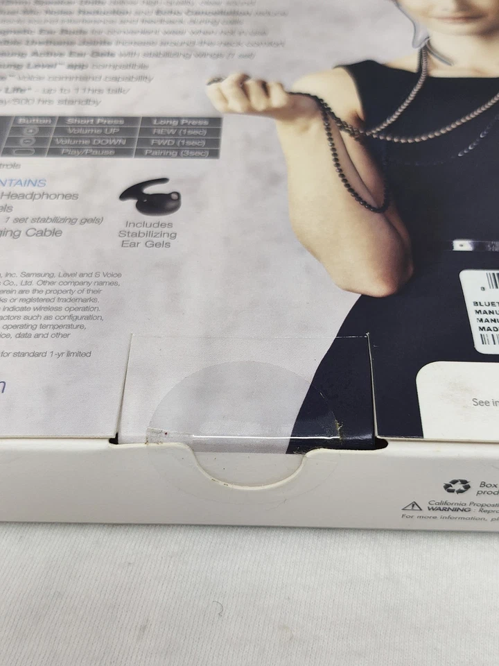 Samsung Level U EO-BG920 Wireless Bluetooth Headphones In-Ear Neckband Gold New - Image 3 of 4