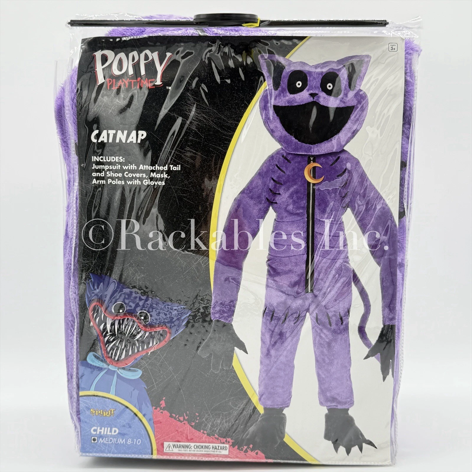 01872472 Spirit Halloween Kids CatNap Jumpsuit Costume Poppy Playtime Sizes Vary