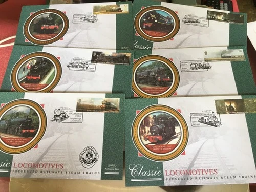 GB STAMPS RARE FIRST DAY COVER 2004 RAILWAY TRAINS SET OF 6