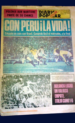 Fifa World Cup 1978 Argentina Vs Brazil Popular Rare Newspaper Ebay