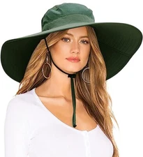 Safari Bucket Hat Fishing Camping Boonie Sun Wide Brim UV Protection Summer Cap