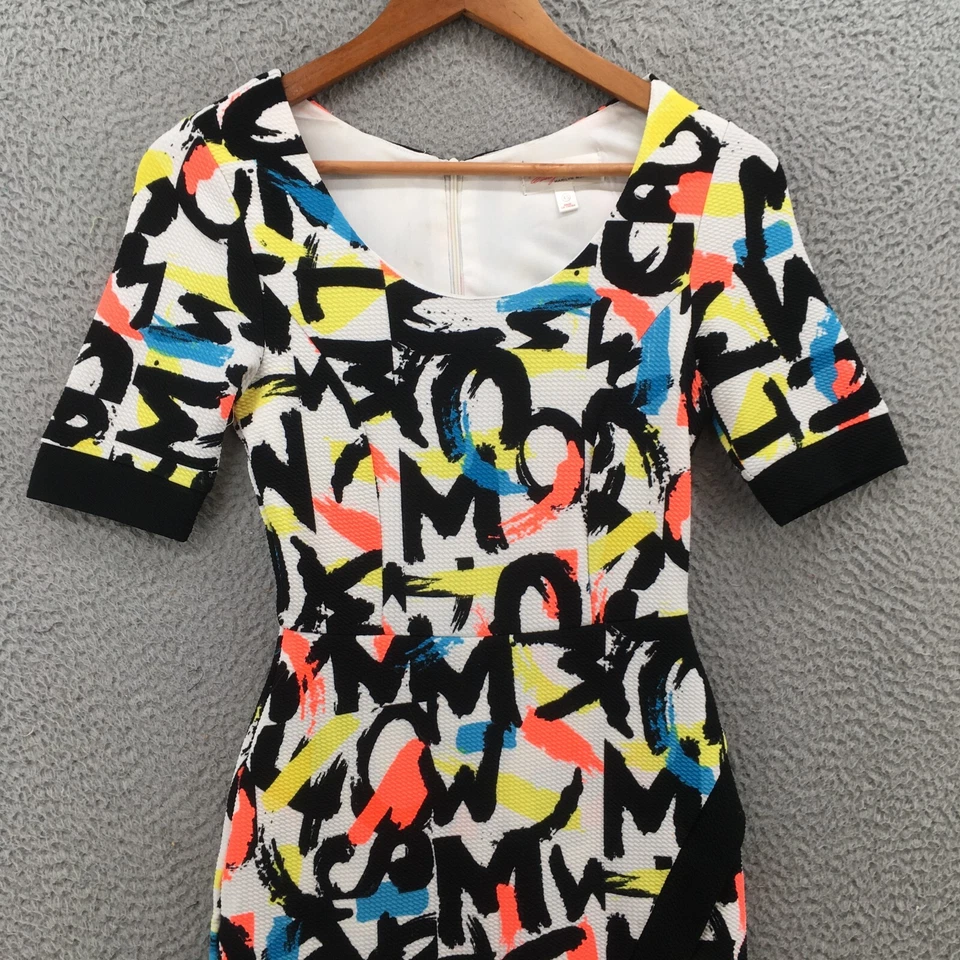 Marilyn Monroe A-Lined Sheath Dress Womens XS Short Sleeve Zipper Multicolor - Image 2 of 4