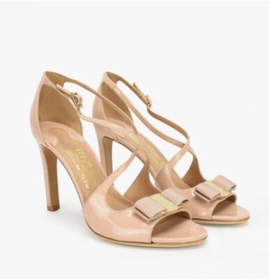 Salvatore Ferragamo Women's Gabrielle Leather Nude Sandals