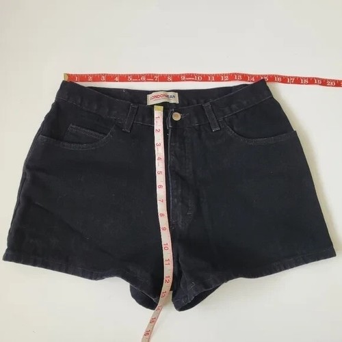 Vintage Y2K London Jean Women Shorts sz 14 Wide Leg Black Retro High Rise - Picture 6 of 11