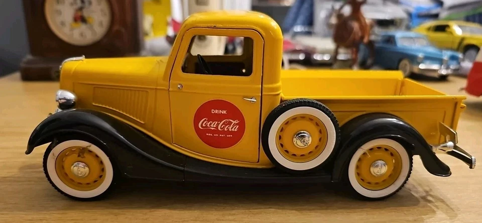 Solido Coca Cola 1936 Ford Delivery Truck Yellow Diecast Car Coke - Image 3 of 4
