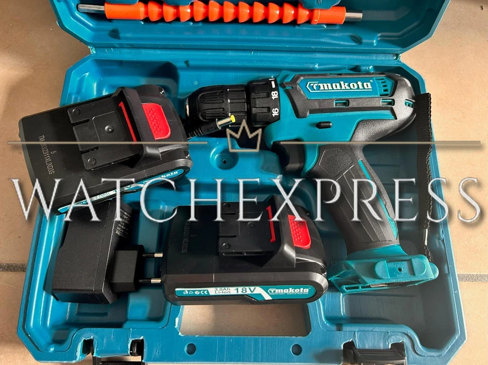 Trapano avvitatore doppia batteria a litio 18V+ valigia CON 24 accessori INCLUSI - Immagine 4 di 4