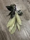 Chinese Carved Jade Peas MCM Vintage Fruit Art Decor 7” — photo 3