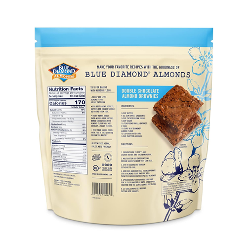 Harina de almendras Blue Diamond, sin gluten, blanqueada, finamente tamizada, 48 oz - Imagen 3 de 8