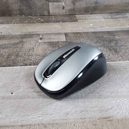 Microsoft Wireless Mobile Mouse 3500 Model 1427 w/ Receiver Dongle Black Gray