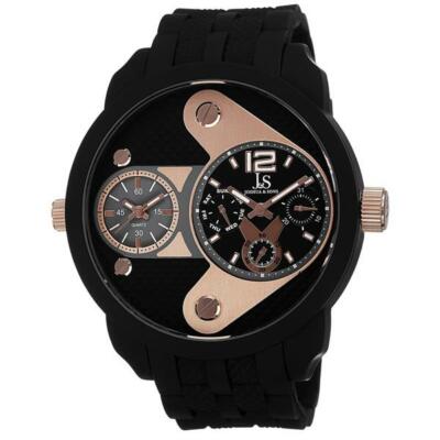 Joshua & Sons JS-52-RG Swiss Quartz Dual-Time Multifunction Mens Watch