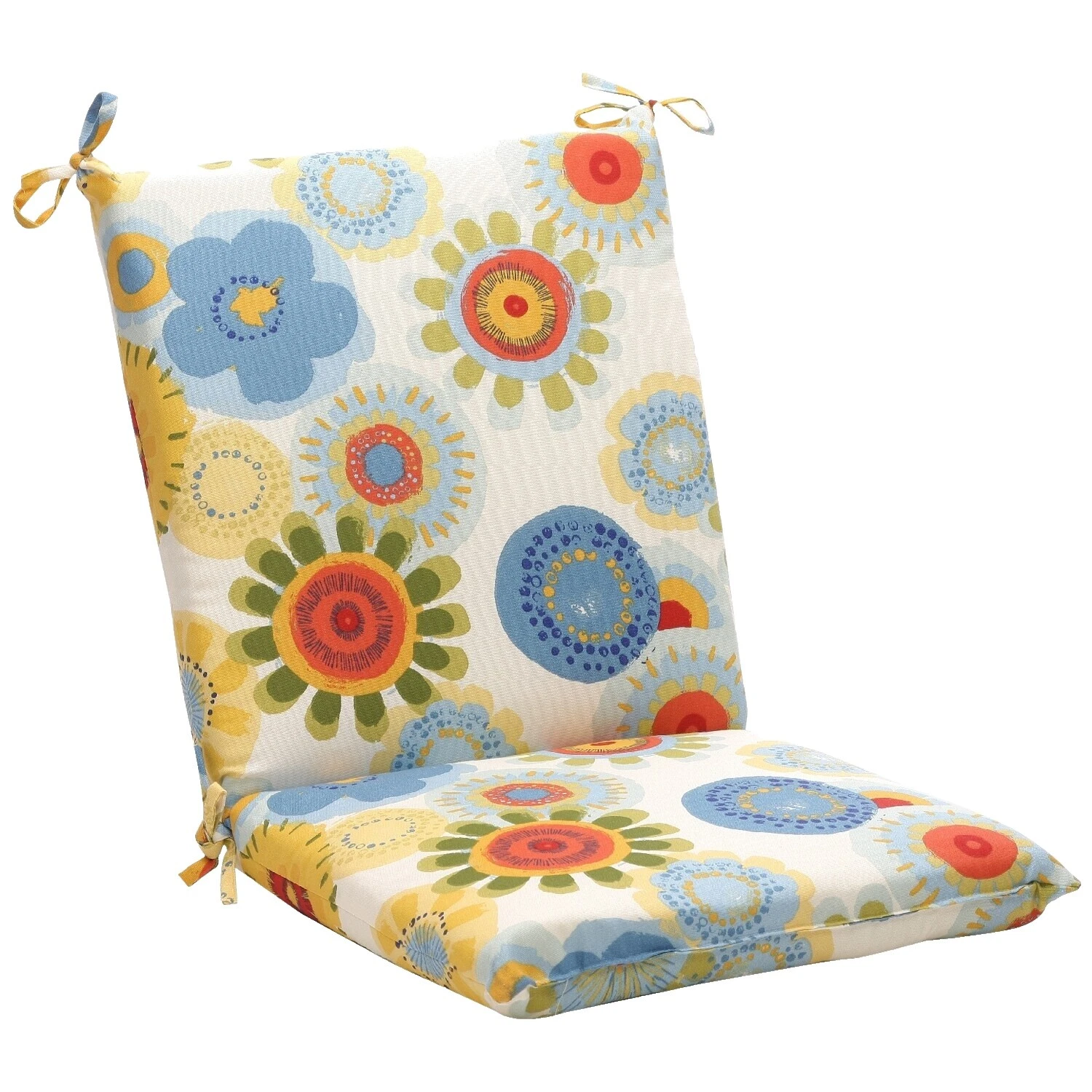 White Floral Patio Furniture Cushions & Pads