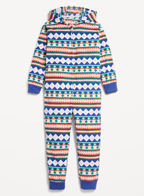 Old Navy Kids Gender-Neutral Microfleece Hooded One-Piece Pajamas
