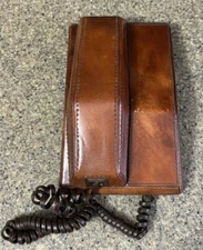 Vintage Northern Telecom Contempra Leather Telephone, Desk or Wall Mount Prop