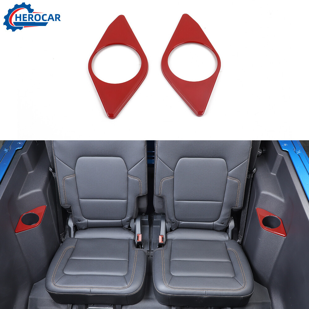 Rear Seat Cup Holder Panel Frame Decor Trim For Ford Bronco 21+ Red Accessories