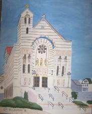 St. Andrews Church, acrylics, by Marie Gelsomino, 20
