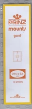 Prinz Stamp Mounts 215x53 mm Black Archival Holders 15 Long Term High Quality