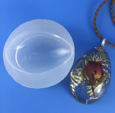 ALAMOULD CLEAR SILICONE MOLD(MP021)SMOOTH LARGE DROP PENDANT MOLD, DIY JEWELRY