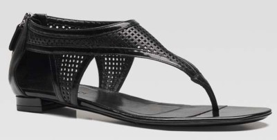 GUCCI KIM AMAZING PERFORATED BLACK LOGO ZIPPER THONGS SANDALS EU 37 I LOVE SHOES