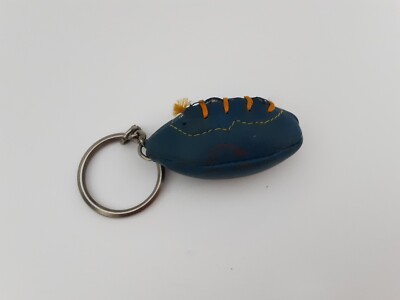 Vintage Keychain Blue Leather Football Retro | eBay