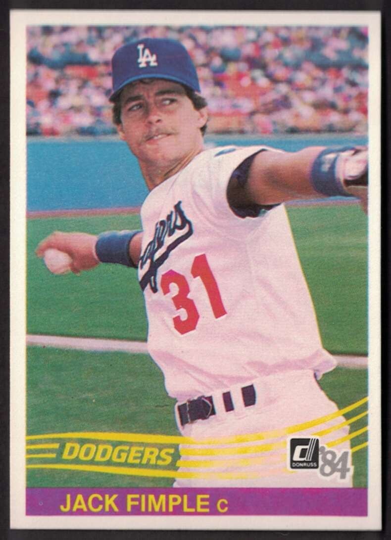 ラスト1点！ドジャース　キティー 1984 Donruss #372 Jack Fimple Los Angeles Dodgers ROOKIE RC