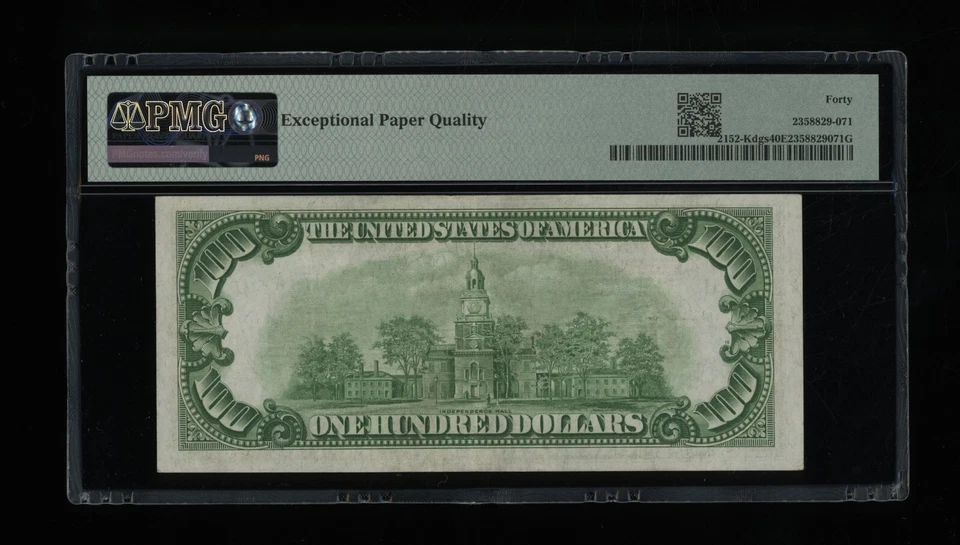 DBR 1934 $100 DGS FRN Dallas Fr. 2152-Kdgs PMG XF-40 EPQ Serial K00136874A - Image 2 of 2