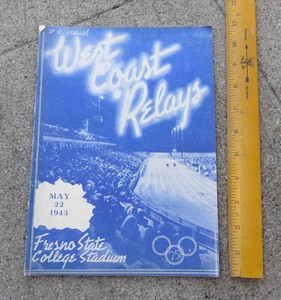 Original 1943 17th Annual West Coast Relays Fresno Ca ...