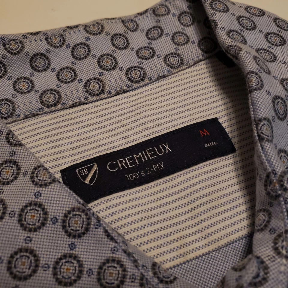 Daniel Cremieux Men's Blue Geometric Casual Long Sleeve Shirt Size Medium  - Image 2 of 4