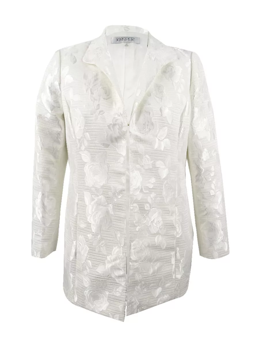 Kasper Women s Jacquard Topper Jacket eBay