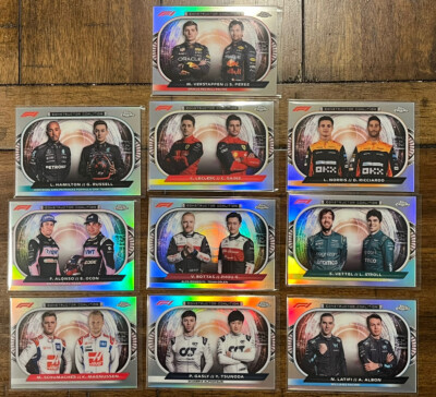 2022 Topps Chrome F1 Constructor Coalition Refractor COMPLETE SET (10) Formula 1