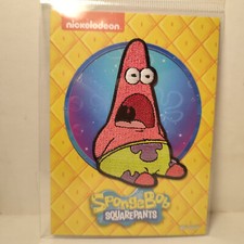 Spongebob Squarepants Surprised Patrick Iron On Embroidered Patch Official Decal