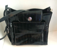 LEE SANDS BLACK HANDBAG...EELSKIN Shoulder Bag