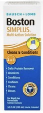 Bausch  Lomb 2-in-1 Boston Simplus Multi-Action Lens Cleaning Solutions 3.5 oz