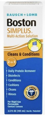 Bausch & Lomb 2-in-1 Boston Simplus Multi-Action Lens Cleaning Solutions 3.5 oz