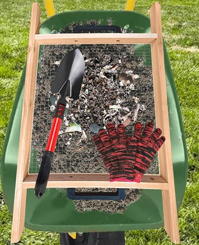 Large Soil Sifter, Dirt Sifter for Gardening, for Use in a Wheelbarrow ...