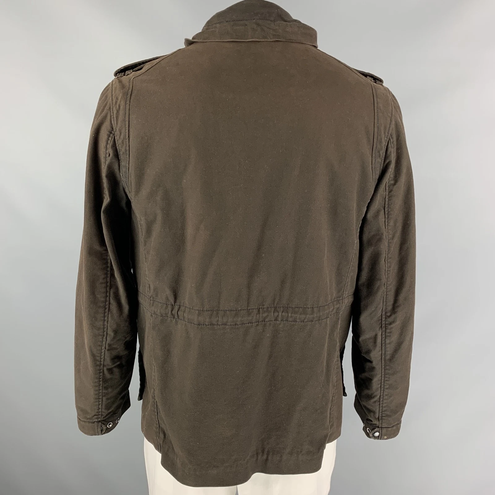 3.1 PHILLIP LIM Size L Brown Cotton Utility Coat image 4
